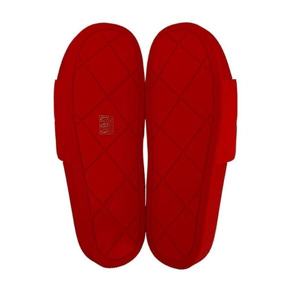 NIB Authentic BOTTEGA VENETA Matte Quilted Rubber Slider (Unisex) - Tomato - Picture 13 of 16